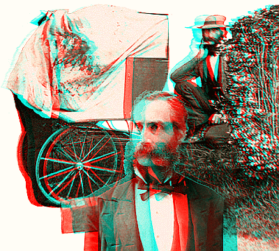 William E. James and his Developing Wagon